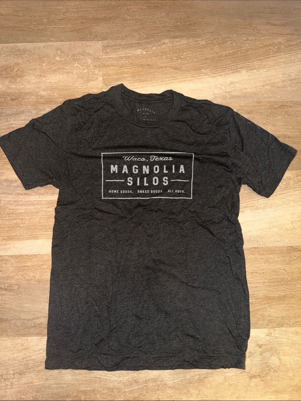 Magnolia Charcoal Logo Tee - Black and White Print